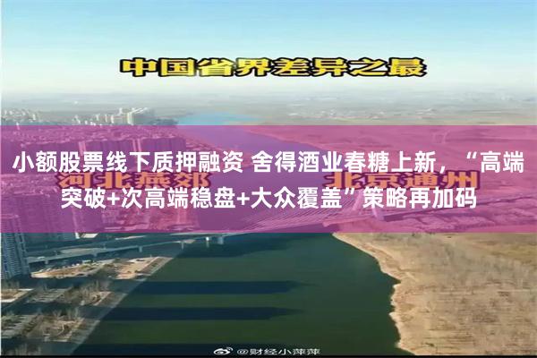 小额股票线下质押融资 舍得酒业春糖上新，“高端突破+次高端稳盘+大众覆盖”策略再加码
