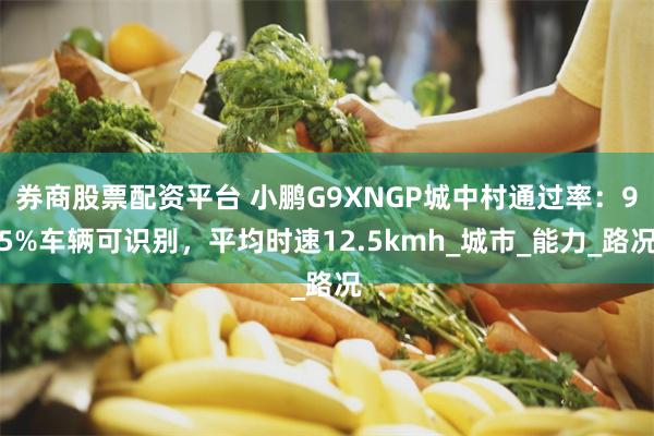券商股票配资平台 小鹏G9XNGP城中村通过率：95%车辆可识别，平均时速12.5kmh_城市_能力_路况