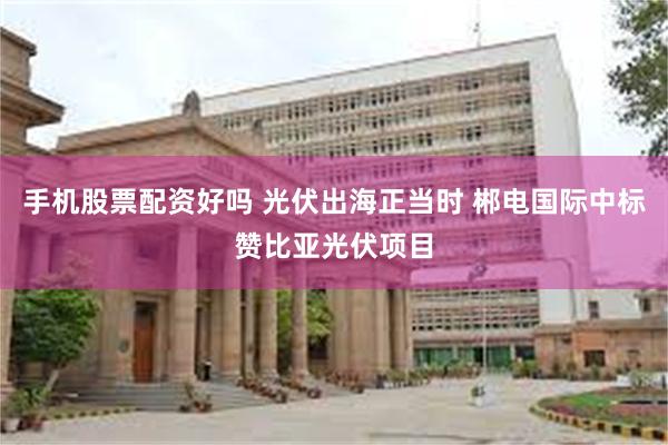 手机股票配资好吗 光伏出海正当时 郴电国际中标赞比亚光伏项目