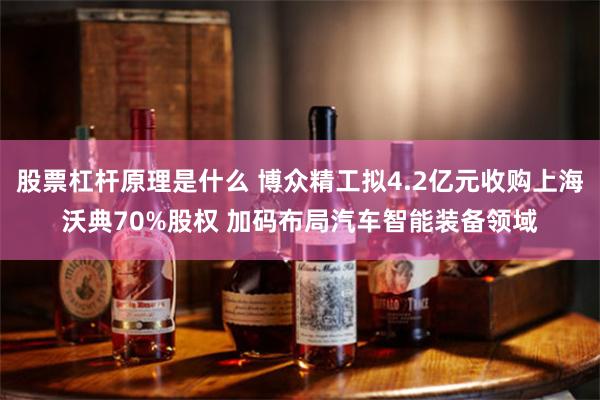 股票杠杆原理是什么 博众精工拟4.2亿元收购上海沃典70%股权 加码布局汽车智能装备领域